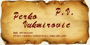 Perko Vukmirović vizit kartica